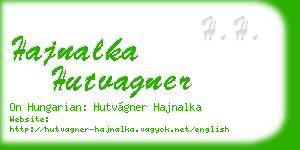 hajnalka hutvagner business card