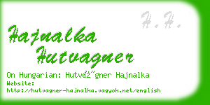 hajnalka hutvagner business card